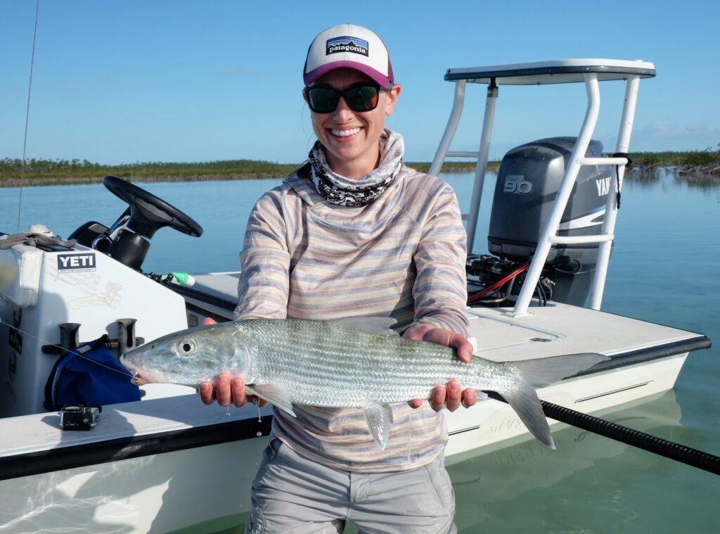 Lady posing with Bonefish